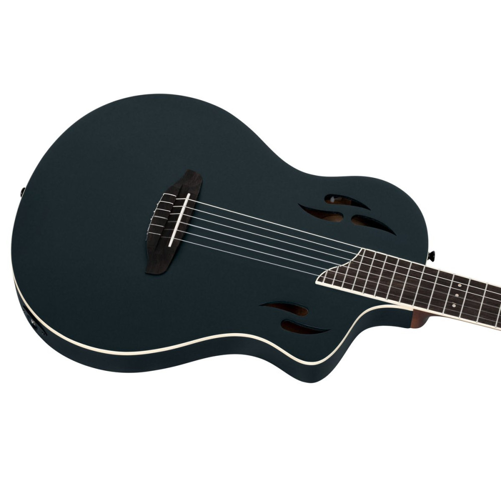 B-Grade ORTEGA TourPlayer DeLuxe Nylon String Guitar 6-String - Spruce Black + Gig Bag