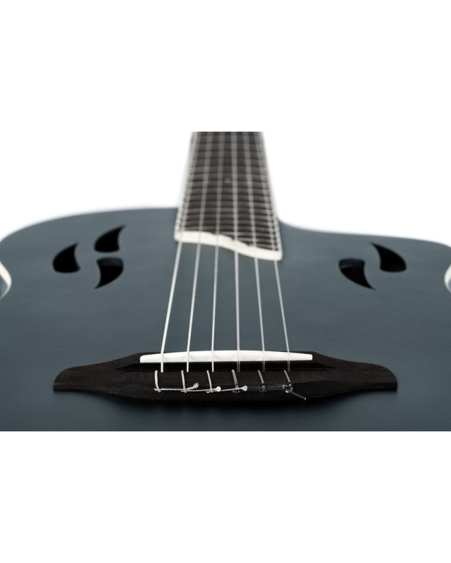 B-Grade ORTEGA TourPlayer DeLuxe Nylon String Guitar 6-String - Spruce Black + Gig Bag