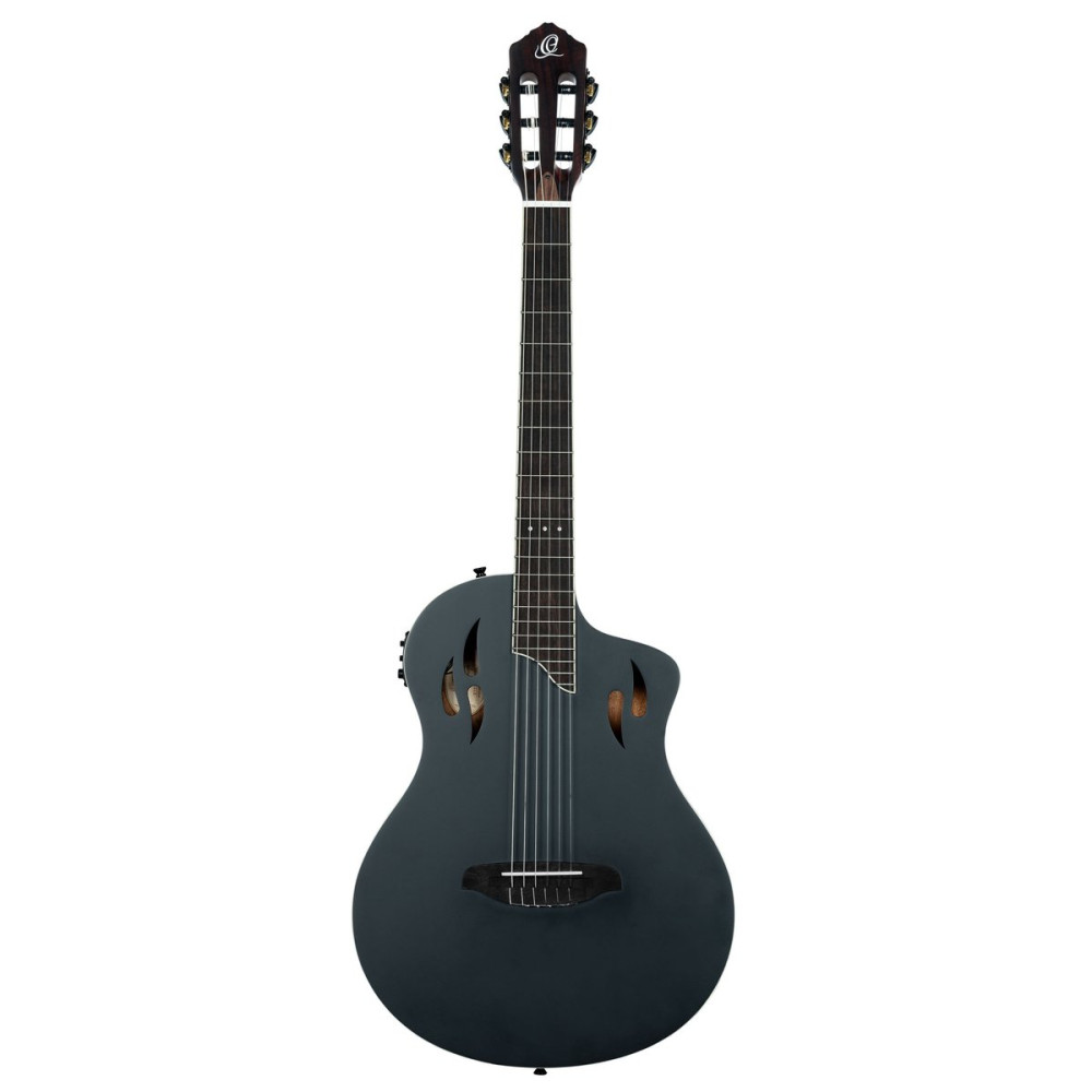 B-Grade ORTEGA TourPlayer DeLuxe Nylon String Guitar 6-String - Spruce Black + Gig Bag
