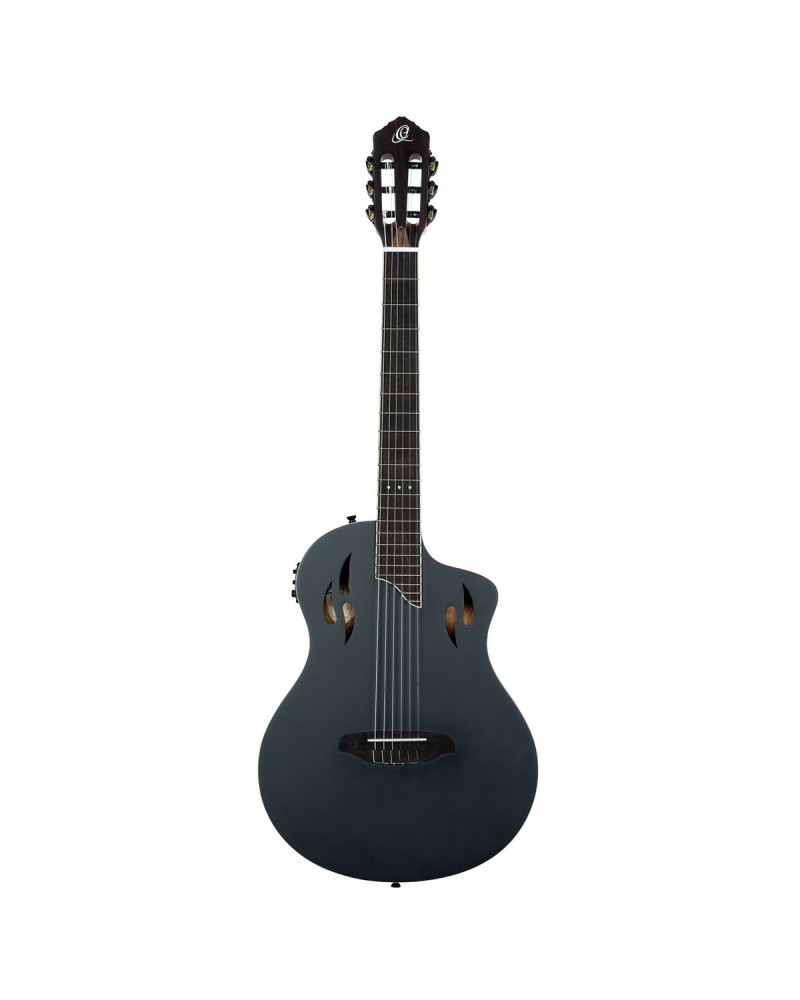 B-Grade ORTEGA TourPlayer DeLuxe Nylon String Guitar 6-String - Spruce Black + Gig Bag