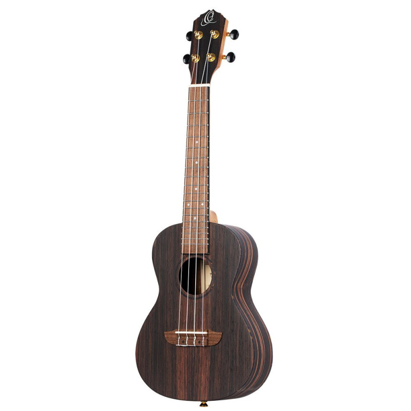 Ortega 1B-RUEB-CC-L Timber Series Concert Ukulele 4 String Lefty - Ebony Natural + Bag