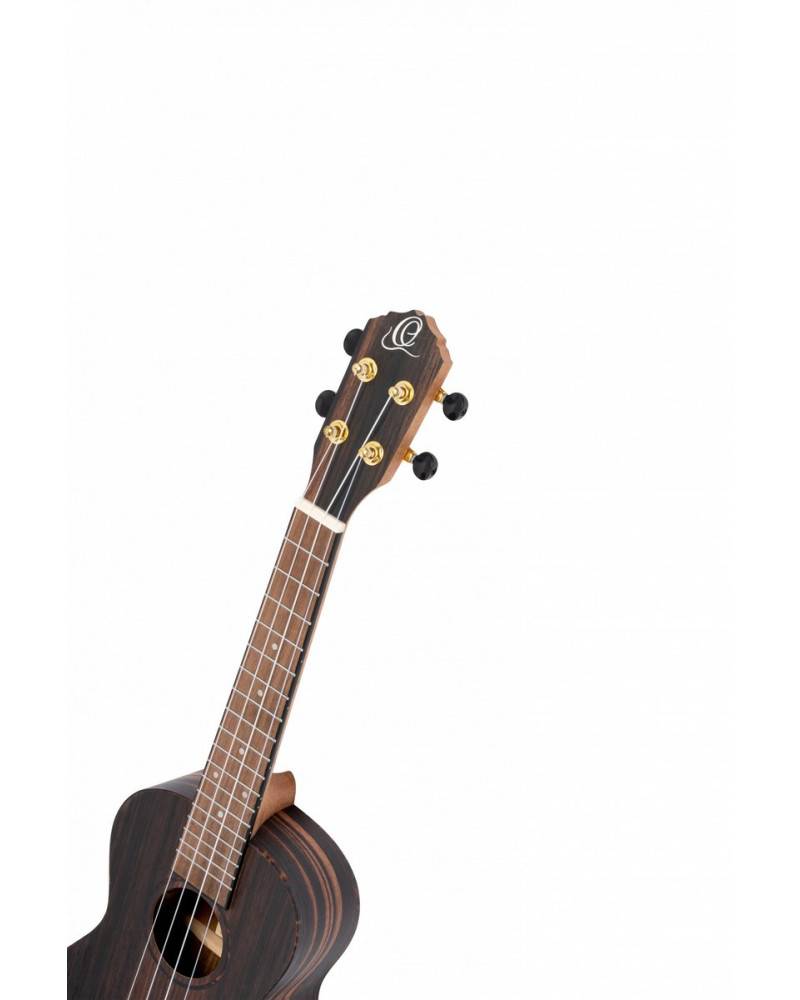 Ortega 1B-RUEB-CC-L Timber Series Concert Ukulele 4 String Lefty - Ebony Natural + Bag