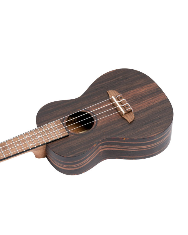 Ortega 1B-RUEB-CC-L Timber Series Concert Ukulele 4 String Lefty - Ebony Natural + Bag