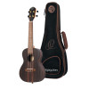 Ortega 1B-RUEB-CC-L Timber Series Concert Ukulele 4 String Lefty - Ebony Natural + Bag