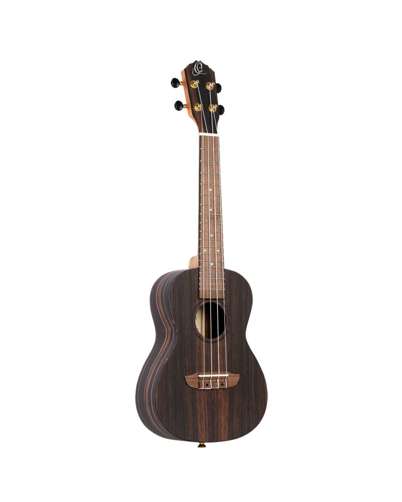 Ortega 1B-RUEB-CC-L Timber Series Concert Ukulele 4 String Lefty - Ebony Natural + Bag