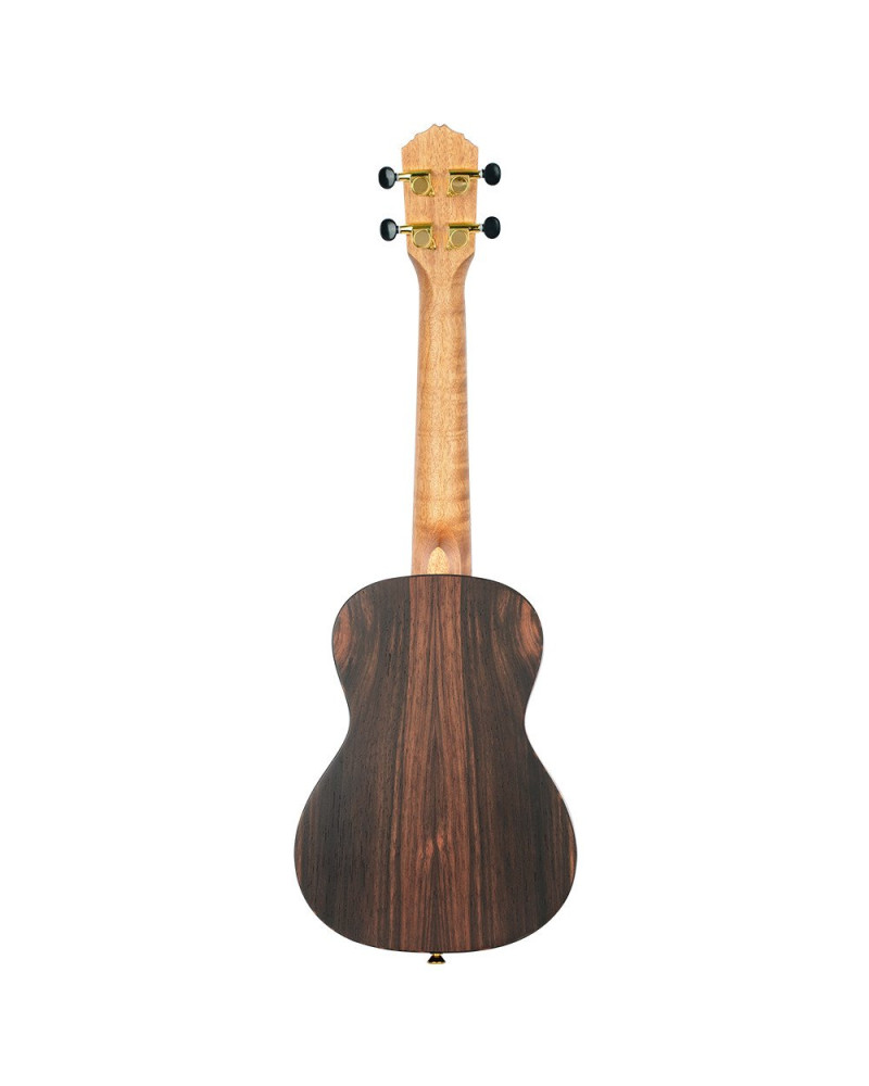 Ortega 1B-RUEB-CC-L Timber Series Concert Ukulele 4 String Lefty - Ebony Natural + Bag