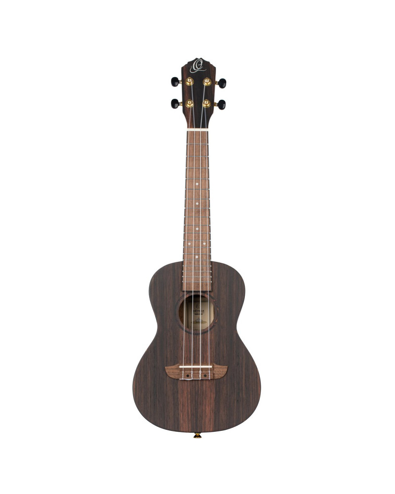 Ortega 1B-RUEB-CC-L Timber Series Concert Ukulele 4 String Lefty - Ebony Natural + Bag