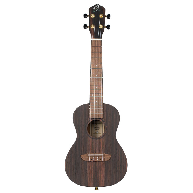 Ortega 1B-RUEB-CC-L Timber Series Concert Ukulele 4 String Lefty - Ebony Natural + Bag