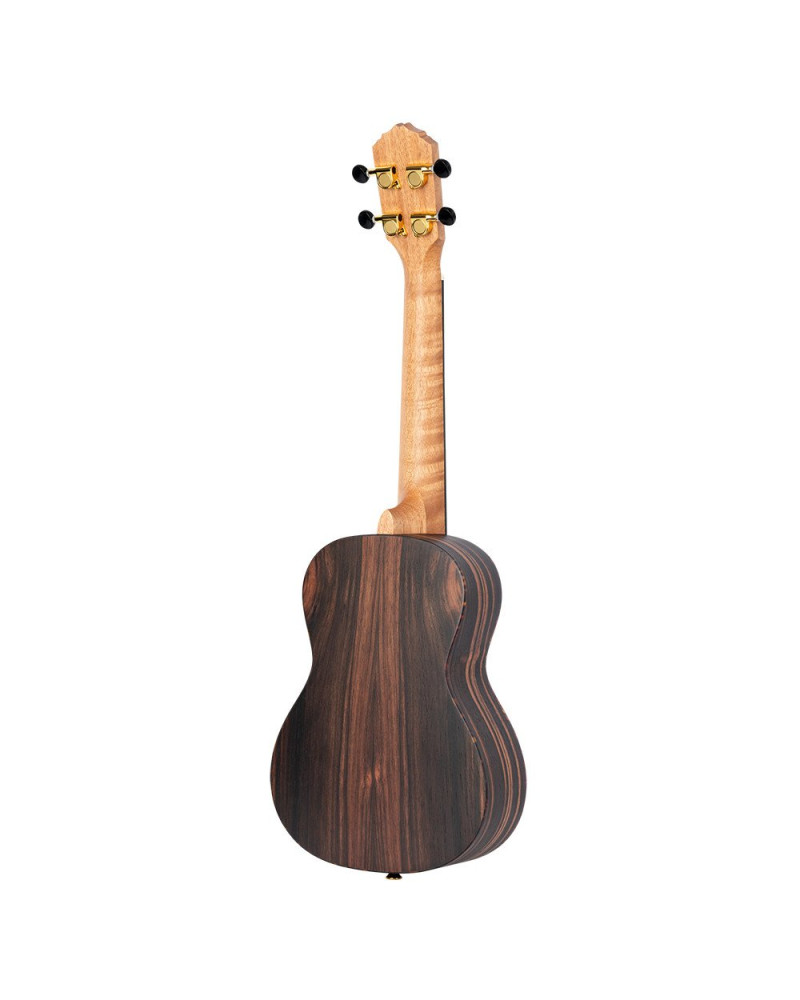 Ortega 1B-RUEB-CC-L Timber Series Concert Ukulele 4 String Lefty - Ebony Natural + Bag