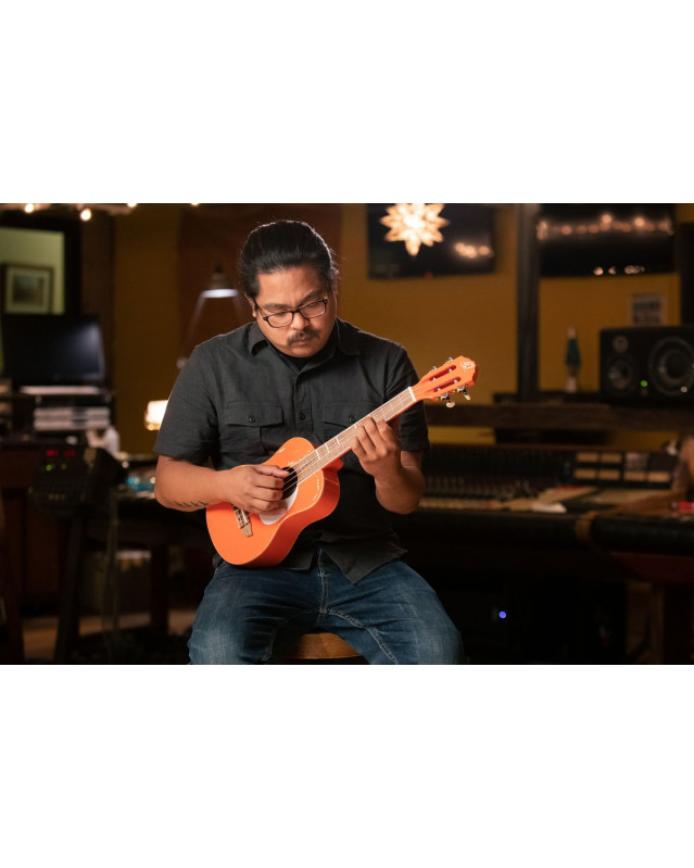Ortega 1B-RUGA-ORG Gaucho Series Ukulele 4 String - Ortega Orange + Bag