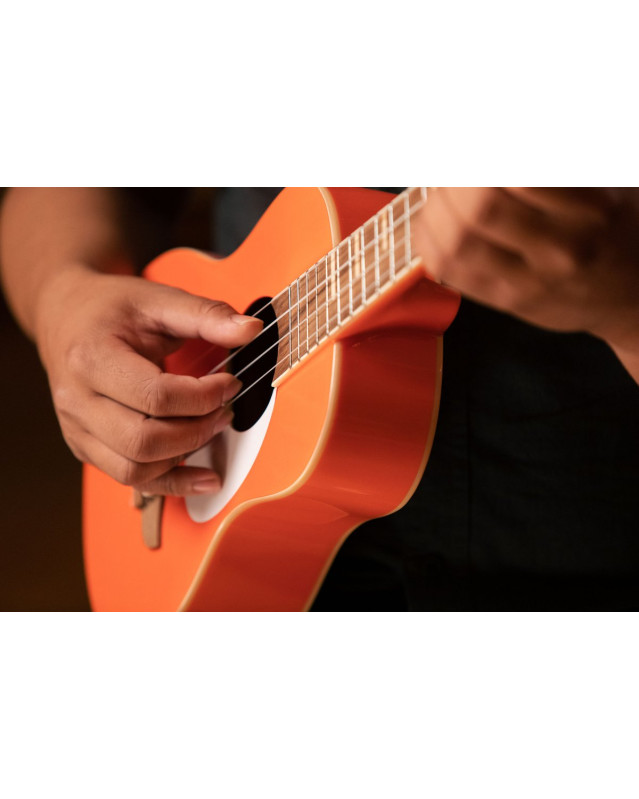 Ortega 1B-RUGA-ORG Gaucho Series Ukulele 4 String - Ortega Orange + Bag