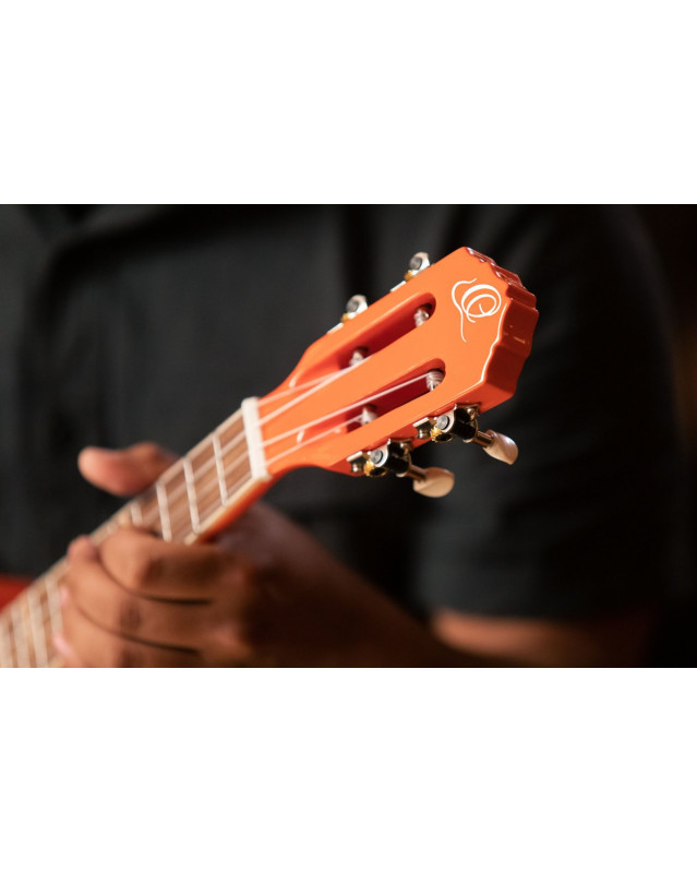 Ortega 1B-RUGA-ORG Gaucho Series Ukulele 4 String - Ortega Orange + Bag