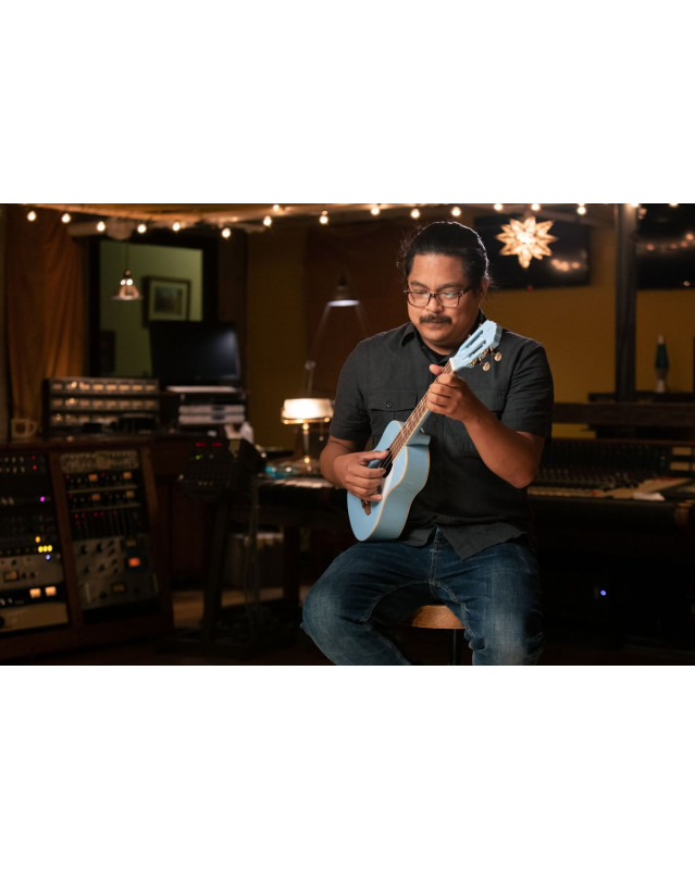 Ortega 1B-RUGA-SKY Gaucho Series Ukulele 4 String - Sky Blue + Bag