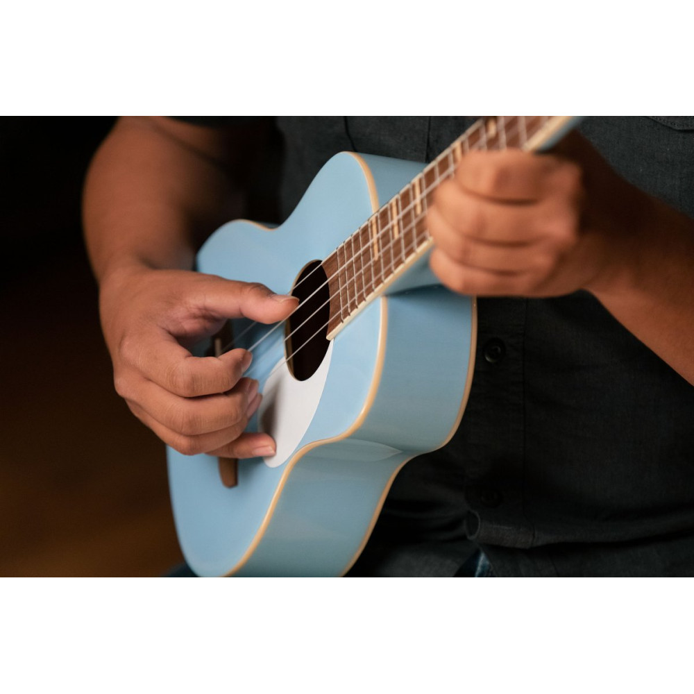 Ortega 1B-RUGA-SKY Gaucho Series Ukulele 4 String - Sky Blue + Bag