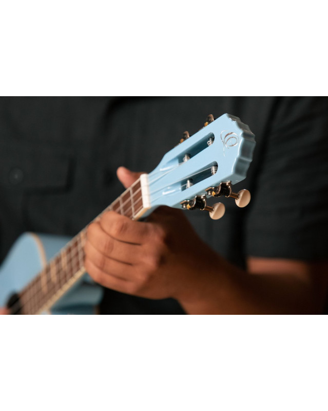 Ortega 1B-RUGA-SKY Gaucho Series Ukulele 4 String - Sky Blue + Bag