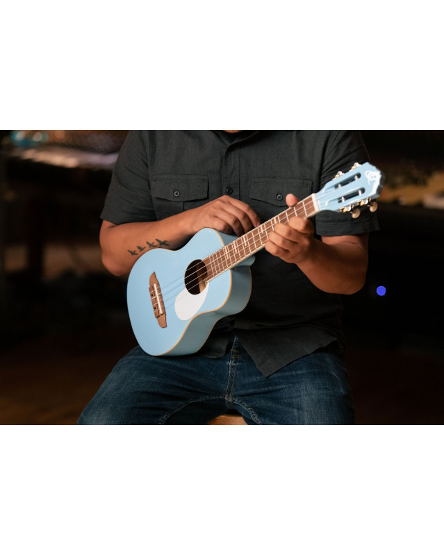 Ortega 1B-RUGA-SKY Gaucho Series Ukulele 4 String - Sky Blue + Bag