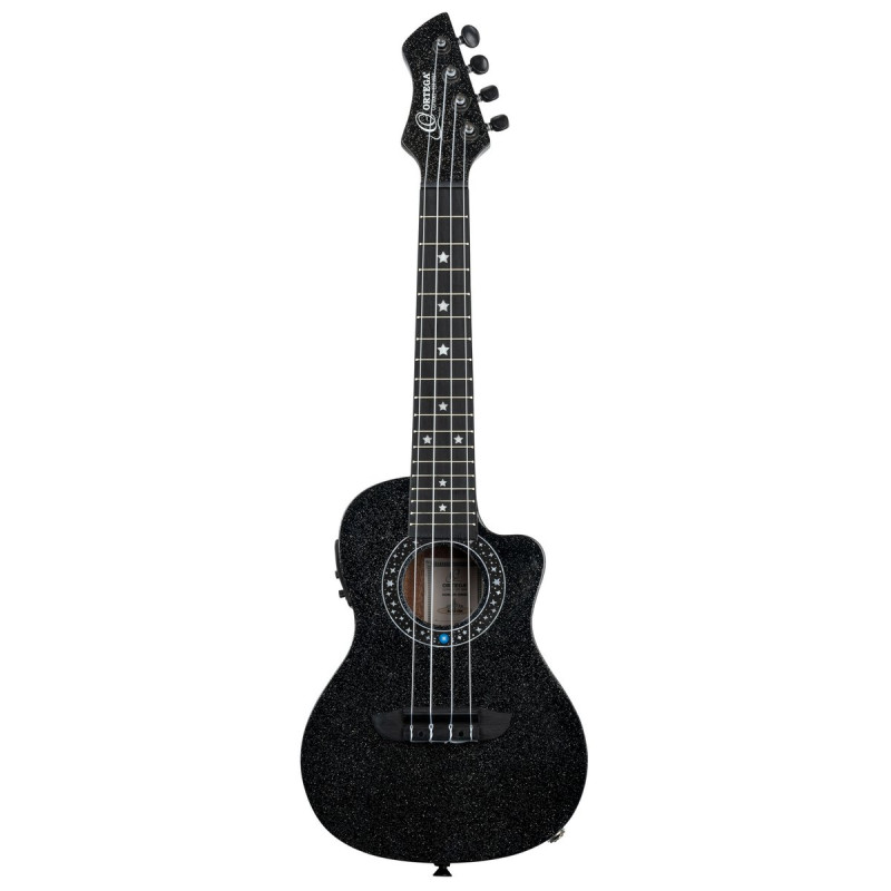 Ortega 1B-RUHZ-CESTA Horizon Series Concert Ukulele 4 String - Black Sparkle + Bag