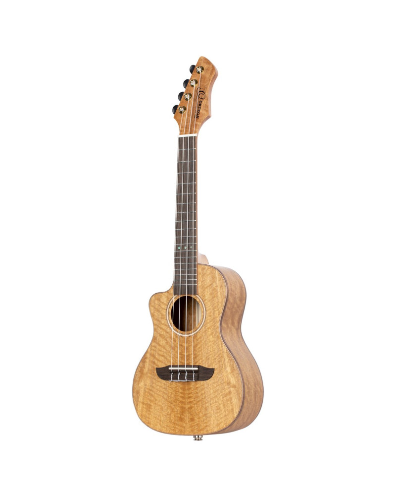 Ortega 1B-RUMG-CE-L Horizon Series Concert Preamp Ukulele 4 String Lefty - Mango Natural + Bag