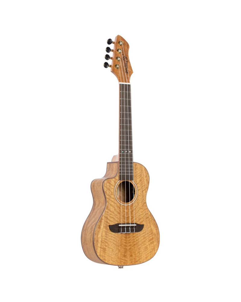 Ortega 1B-RUMG-CE-L Horizon Series Concert Preamp Ukulele 4 String Lefty - Mango Natural + Bag