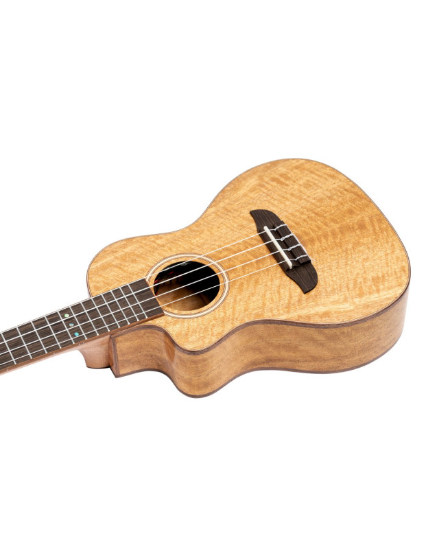 Ortega 1B-RUMG-CE-L Horizon Series Concert Preamp Ukulele 4 String Lefty - Mango Natural + Bag