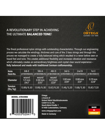 Ortega ATB44NM Atmosphere Balance Series Nylon String Set - Medium Tension