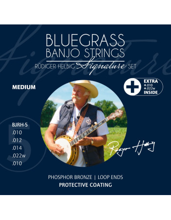 Ortega BJRH-5 Rüdiger Helbig Signature Bluegrass Banjo Strings - Medium