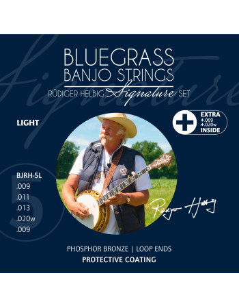 Ortega BJRH-5L Rüdiger Helbig Signature Bluegrass Banjo Strings - Light