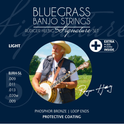 Ortega BJRH-5L Rüdiger Helbig Signature Bluegrass Banjo Strings - Light