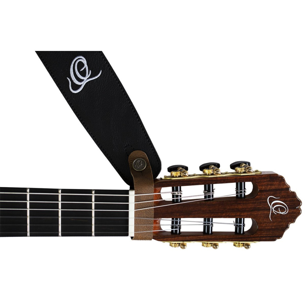 Ortega CONNECT-TN Vegan Series Headstock Tie - PVC Tan