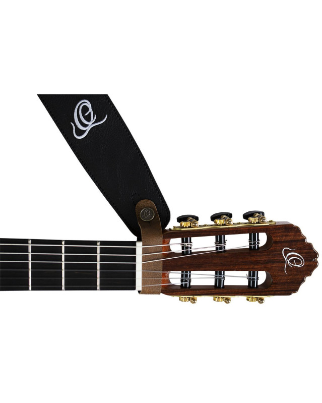 Ortega CONNECT-TN Vegan Series Headstock Tie - PVC Tan