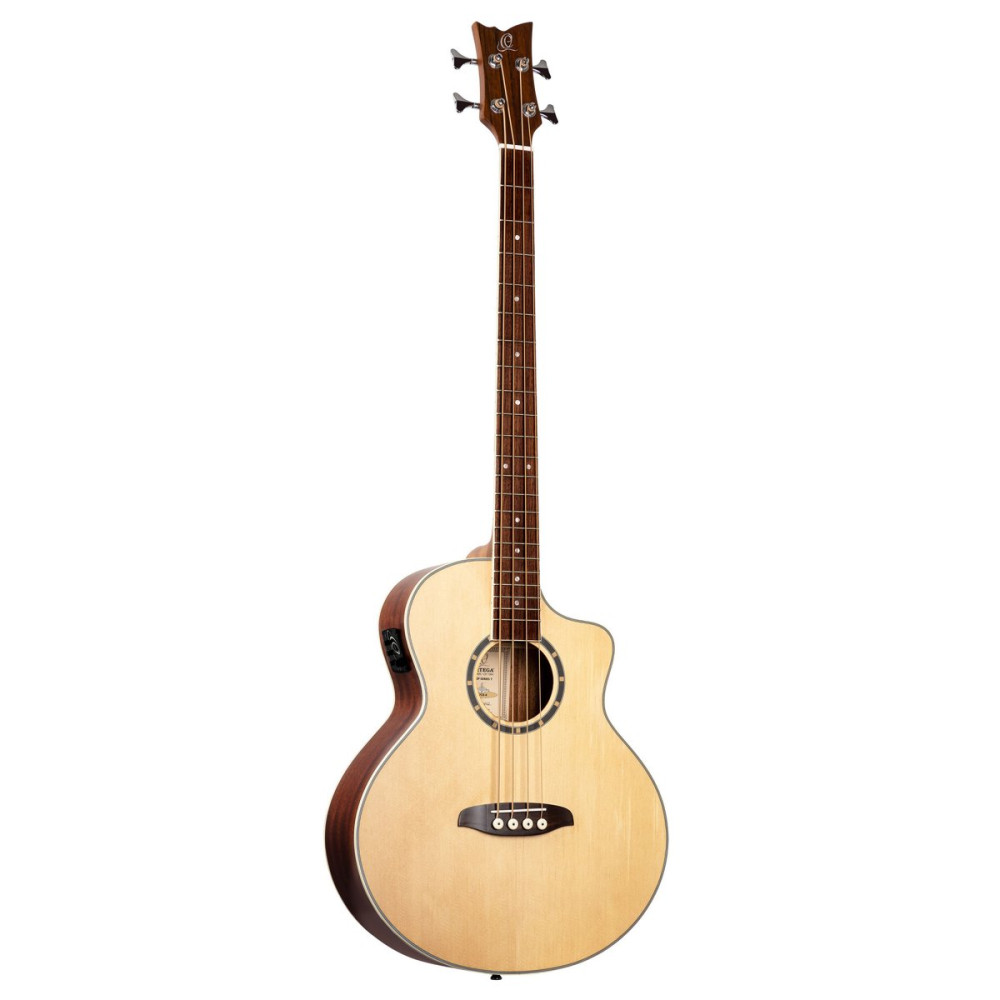 Ortega D7CE-4 Deep Series 7 Medium Scale Acoustic Bass 4 String - Spruce / Mahogany Natural