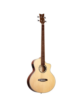 Ortega D7CE-4 Deep Series 7 Medium Scale Acoustic Bass 4 String - Spruce / Mahogany Natural