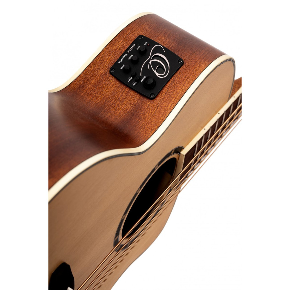 Ortega D7CE-4 Deep Series 7 Medium Scale Acoustic Bass 4 String - Spruce / Mahogany Natural