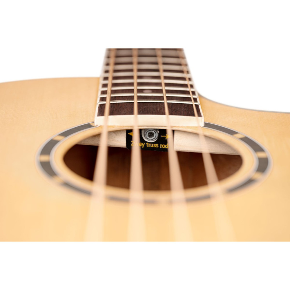 Ortega D7CE-4 Deep Series 7 Medium Scale Acoustic Bass 4 String - Spruce / Mahogany Natural