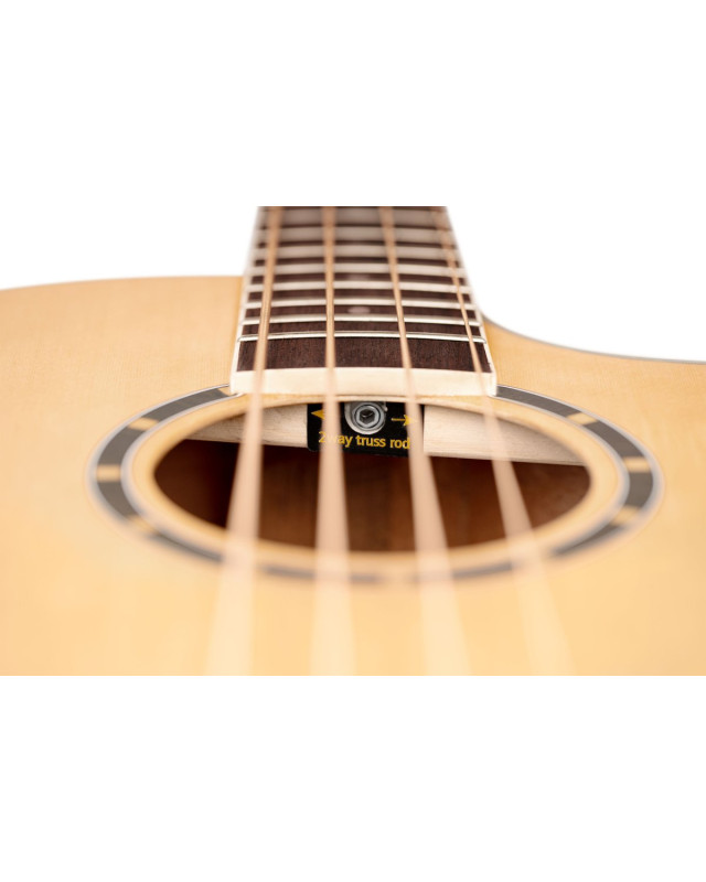 Ortega D7CE-4 Deep Series 7 Medium Scale Acoustic Bass 4 String - Spruce / Mahogany Natural