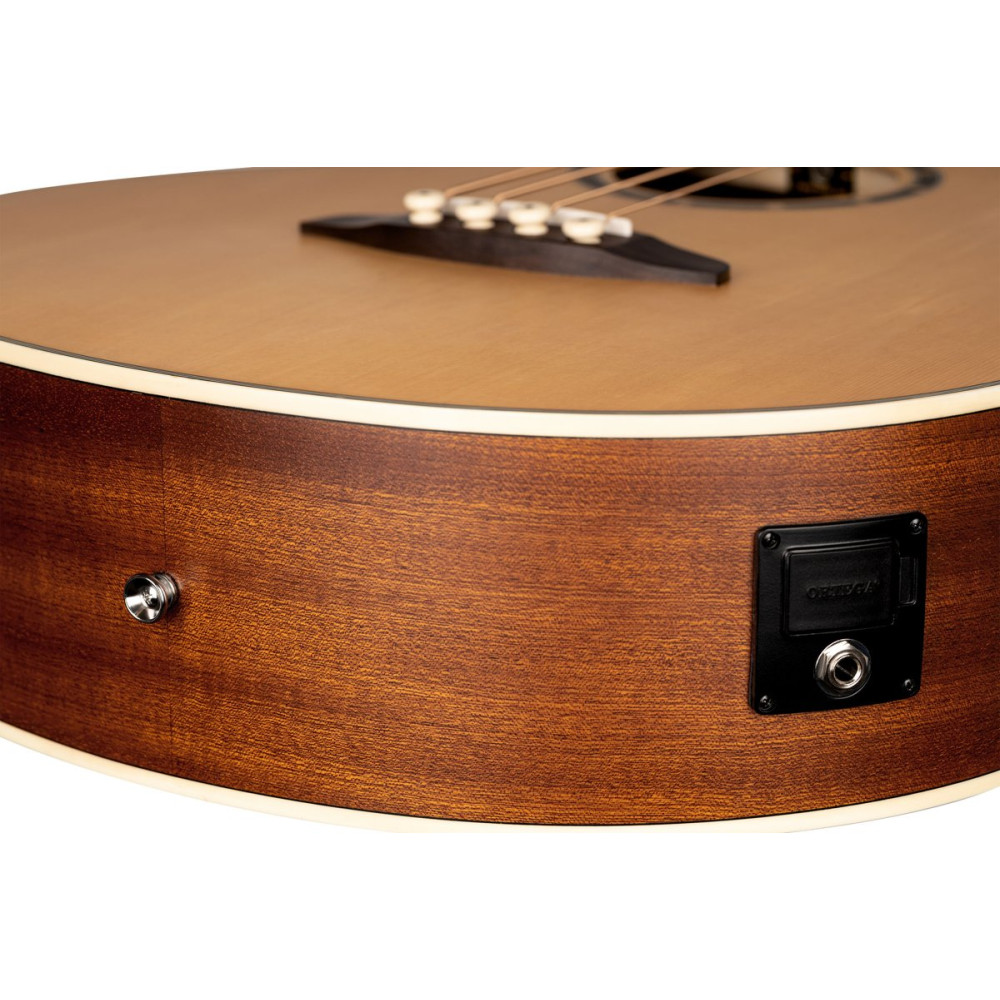 Ortega D7CE-4 Deep Series 7 Medium Scale Acoustic Bass 4 String - Spruce / Mahogany Natural
