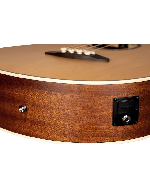 Ortega D7CE-4 Deep Series 7 Medium Scale Acoustic Bass 4 String - Spruce / Mahogany Natural