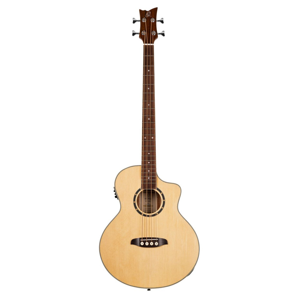 Ortega D7CE-4 Deep Series 7 Medium Scale Acoustic Bass 4 String - Spruce / Mahogany Natural