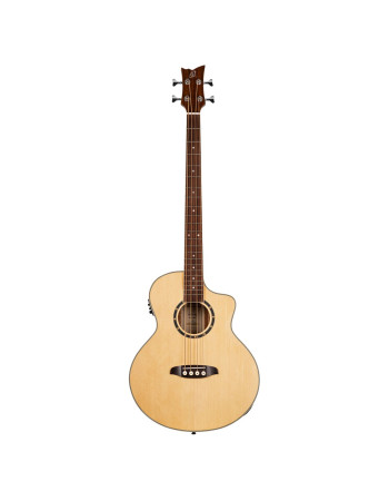 Ortega D7CE-4 Deep Series 7 Medium Scale Acoustic Bass 4 String - Spruce / Mahogany Natural