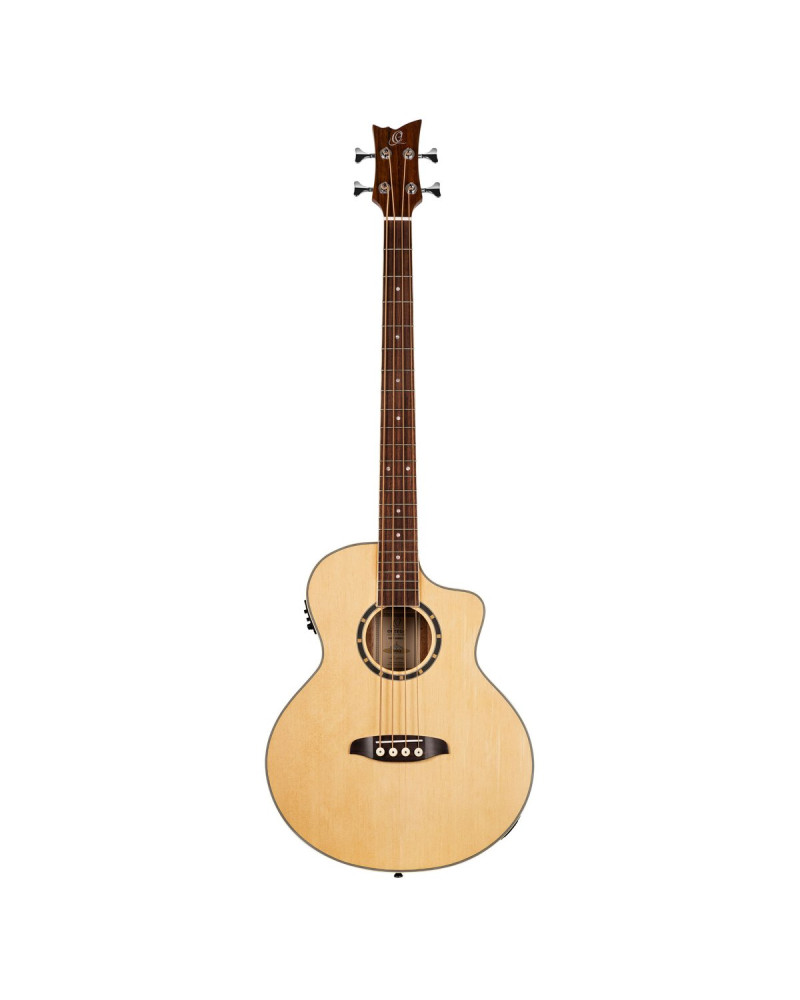 Ortega D7CE-4 Deep Series 7 Medium Scale Acoustic Bass 4 String - Spruce / Mahogany Natural