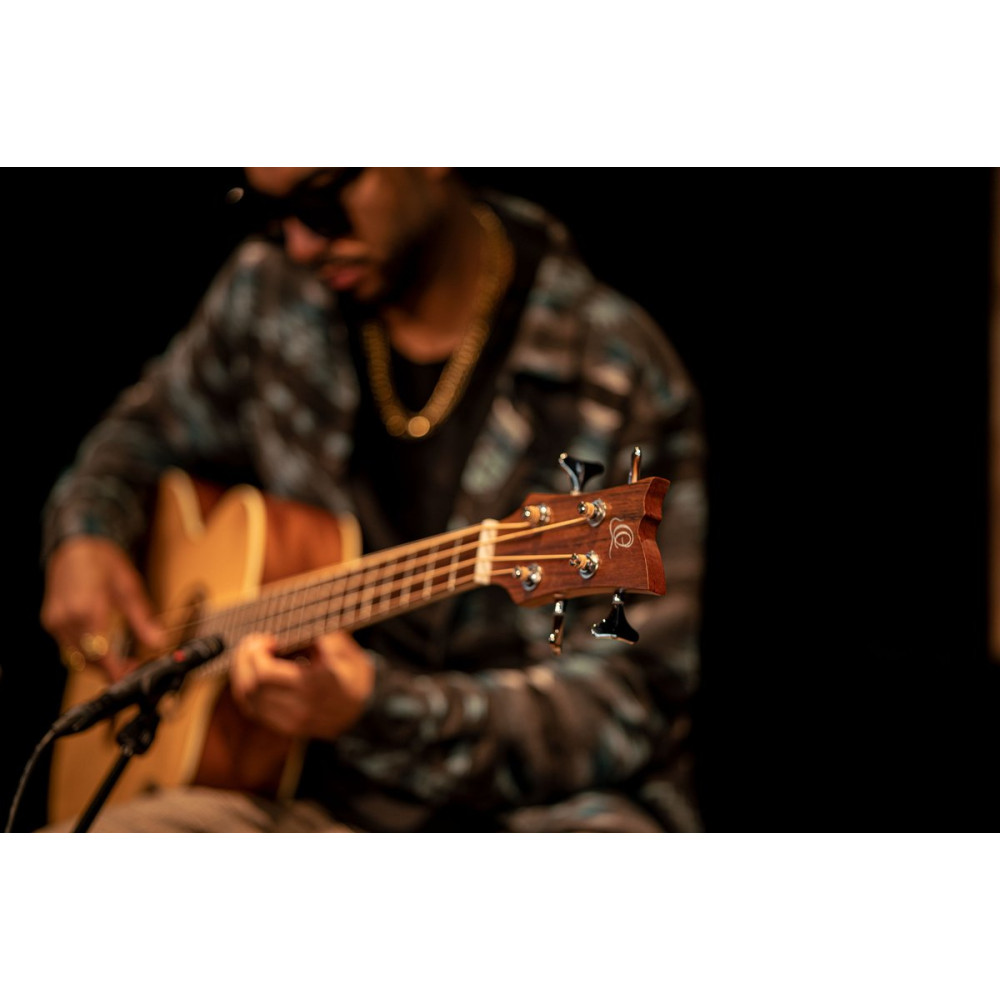 Ortega D7CE-4 Deep Series 7 Medium Scale Acoustic Bass 4 String - Spruce / Mahogany Natural