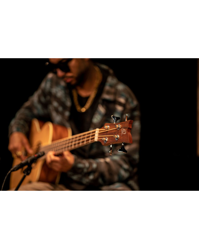 Ortega D7CE-4 Deep Series 7 Medium Scale Acoustic Bass 4 String - Spruce / Mahogany Natural