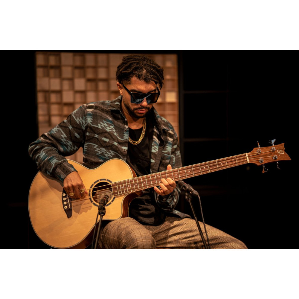 Ortega D7CE-4 Deep Series 7 Medium Scale Acoustic Bass 4 String - Spruce / Mahogany Natural