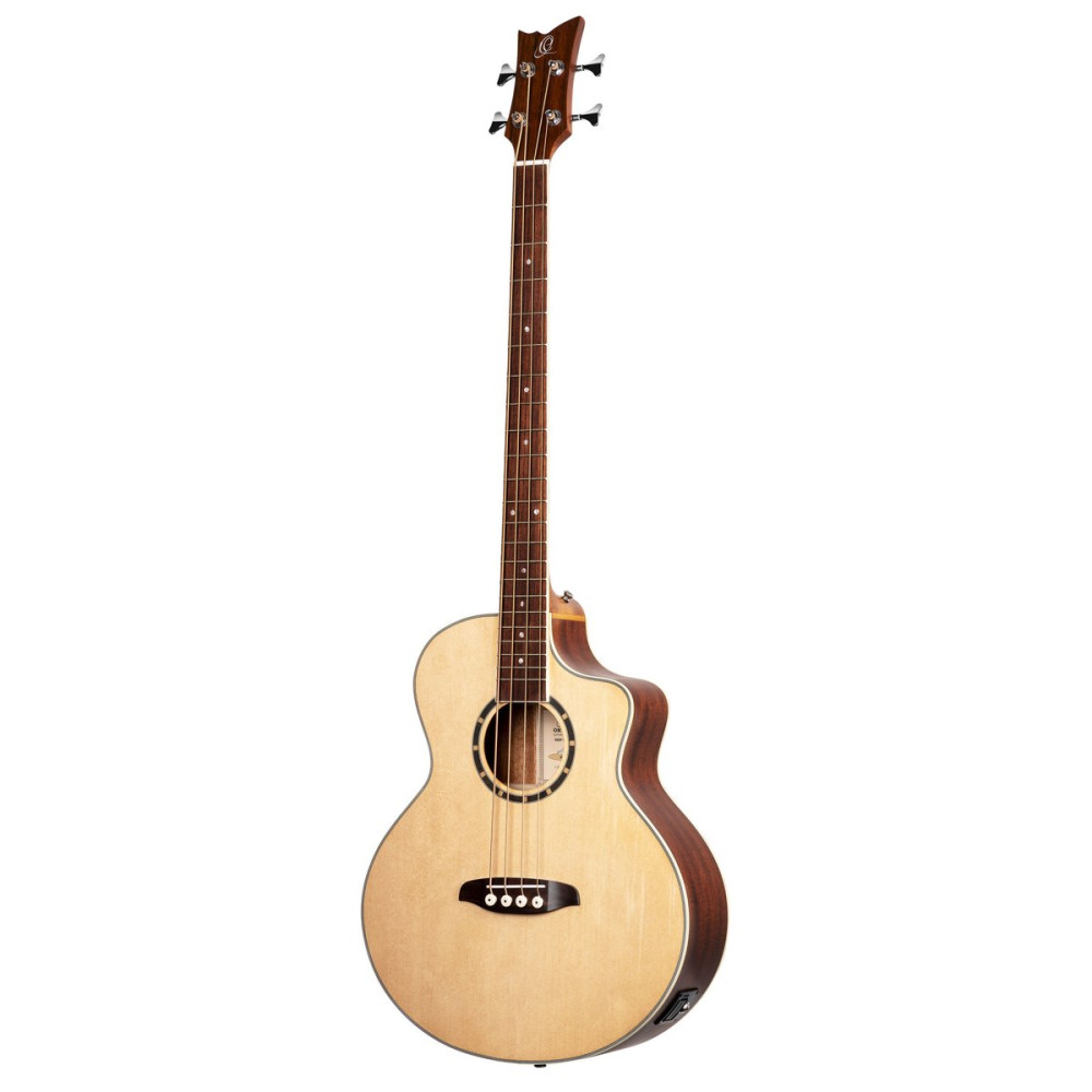 Ortega D7CE-4 Deep Series 7 Medium Scale Acoustic Bass 4 String - Spruce / Mahogany Natural