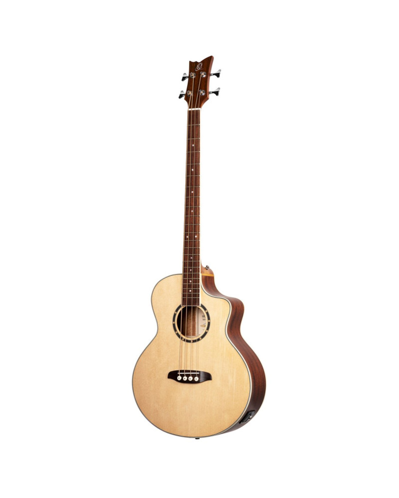 Ortega D7CE-4 Deep Series 7 Medium Scale Acoustic Bass 4 String - Spruce / Mahogany Natural