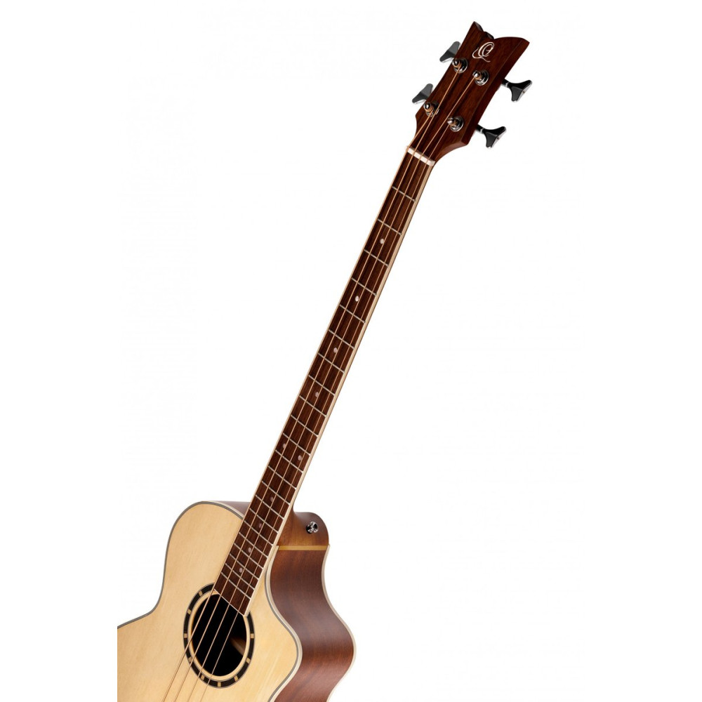 Ortega D7CE-4 Deep Series 7 Medium Scale Acoustic Bass 4 String - Spruce / Mahogany Natural
