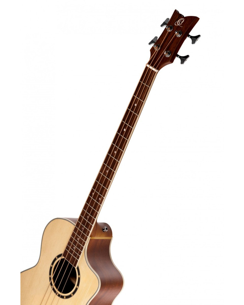 Ortega D7CE-4 Deep Series 7 Medium Scale Acoustic Bass 4 String - Spruce / Mahogany Natural