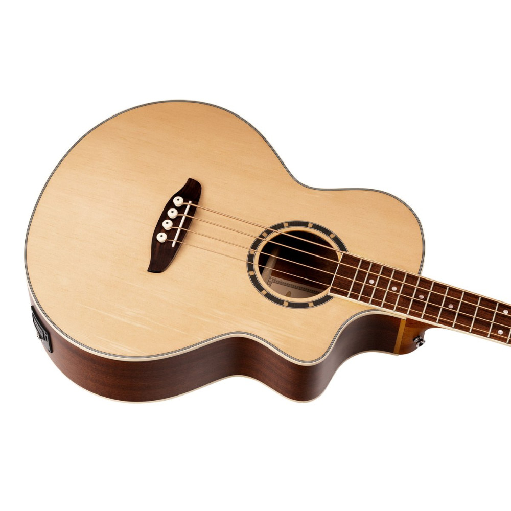 Ortega D7CE-4 Deep Series 7 Medium Scale Acoustic Bass 4 String - Spruce / Mahogany Natural