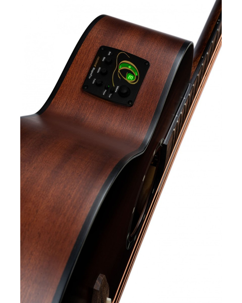 Ortega D7CE-BFT-4 Deep Series 7 Medium Scale Acoustic Bass 4 String - Spruce / Mahogany Bourbon Fade