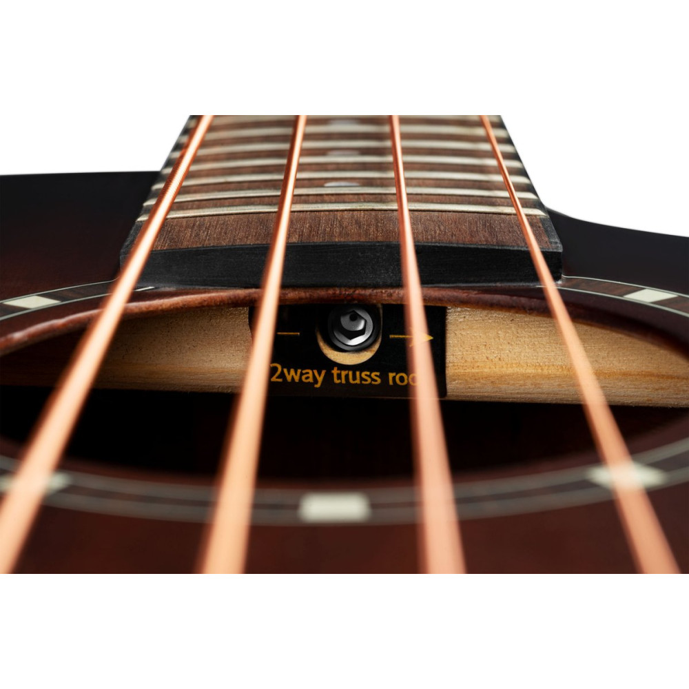 Ortega D7CE-BFT-4 Deep Series 7 Medium Scale Acoustic Bass 4 String - Spruce / Mahogany Bourbon Fade